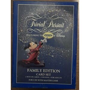 DISNEY TRIVIAL PURSUIT FAMILY EDITION CARD SET 1 SET FOR KIDS & 1 SET FOR ADULTS